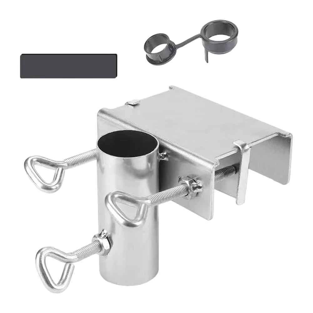 ABKJ-Parasol Fixed Clip Patio Umbrella Holder Clamp Umbrella Clamp Deck Umbrella Holder For Beach Fences Chair Courtyard Use