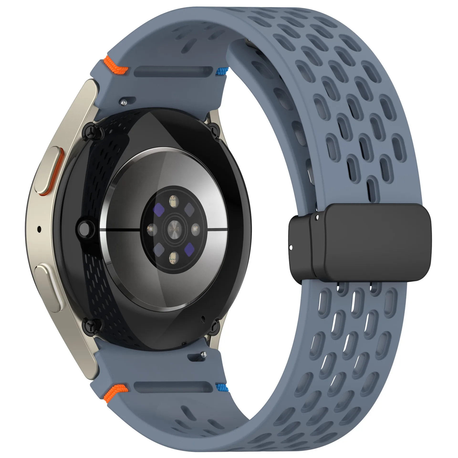 Silikonarmband für Samsung Galaxy Watch 7 6 5 4 FE 40 mm 44 mm/6 Classic/5Pro Magnetschnallenarmband Keine Lücken Galaxy Watch7 Band – Detail 3