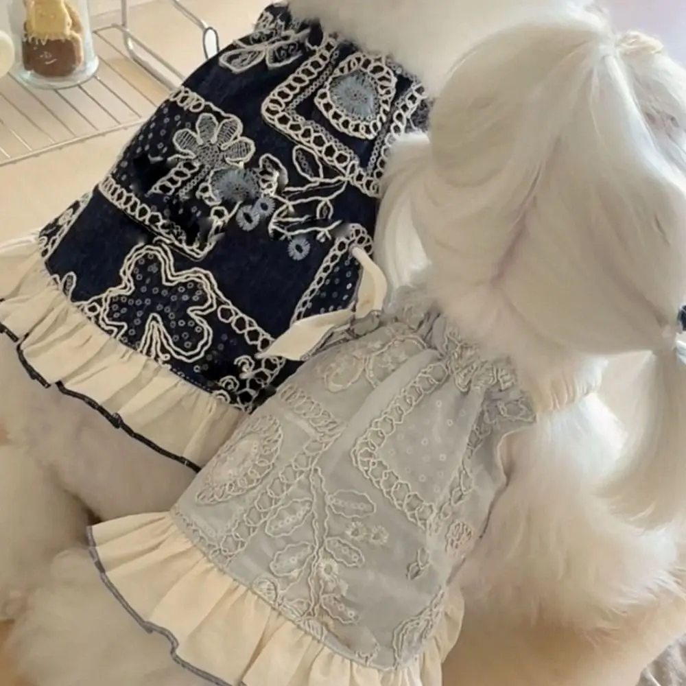 Trendy Luxury Pet Princess Dress Princess Style Elegant Puppy Summer Clothes Fashion Comfortable Dog Skirt Chihuahua