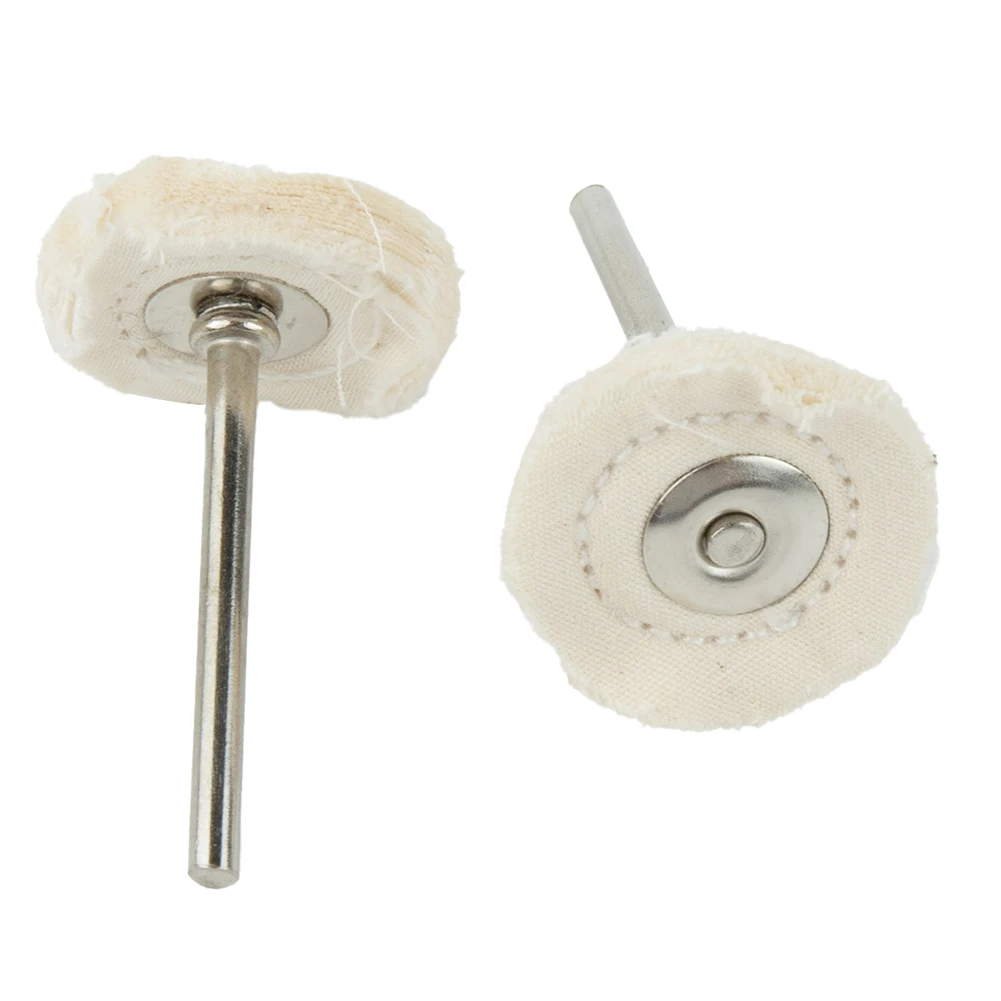 Nueva rueda de pulido de alta calidad, almohadilla para pulir, 25mm, 5 uds., cabezal de pulido, rueda de tela para pulir, plata