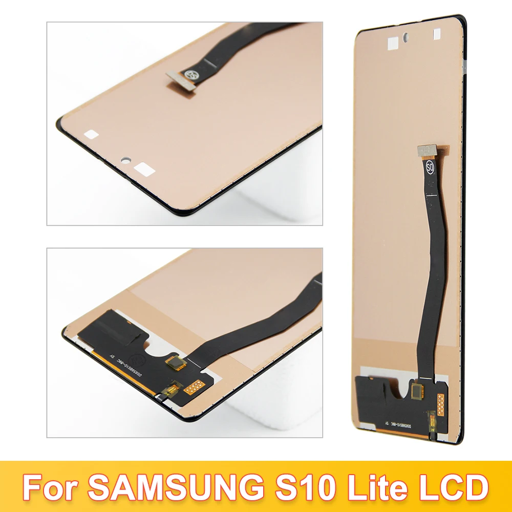 100% Tested  TFT Lcd Display Samsung S10 Lite G770F LCD Display Touch Screen Digitizer Assembly for Samsung S10 Lite LCD