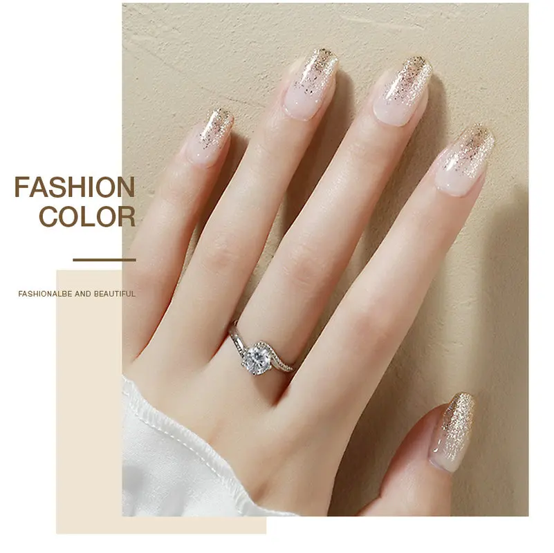 Neue Glitter Gel Polnische Shiny Platin Nagel Gel 5ml Nail art Blinkende Weg Tränken UV Semi Permanent Hybrid Vernis lack Lack – Detail 23