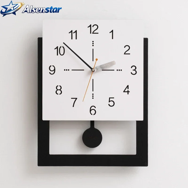 Modern Swinging Decoration Wall Clock Living Room Luxury Clock Mural Watch Restaurant Number Mute Quartz Clock Hanging Painting
