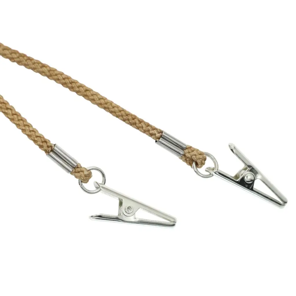 Stainless Steel Napkin Clip Holder Wearable Serviette Chain for Adult Child Table Protection During Meals