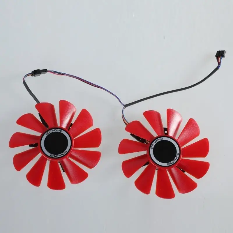 

652F 2PCS Тихий охлаждающий вентилятор Высокоэффективный вентилятор с ШИМ и светодиодной подсветкой улучшает качество игр