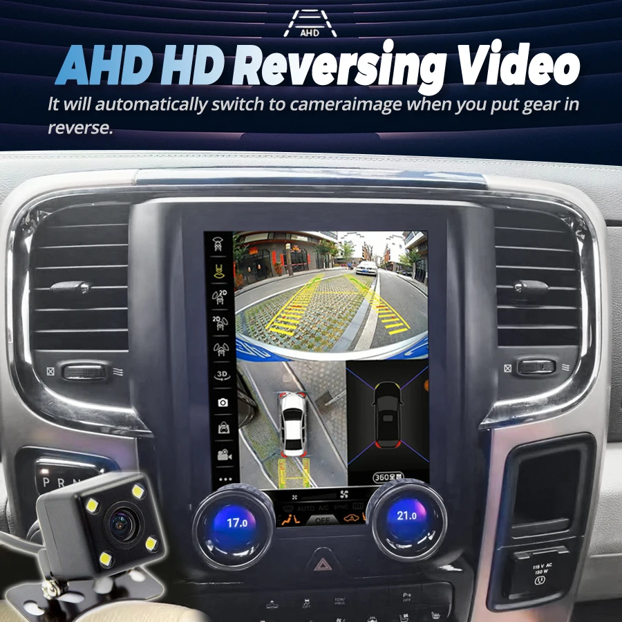 Carplay Android Auto Screen IPS HU para Dodge Ram 1500 2500 2013 2014 2015 2016 2017 2018 navegación GPS Radio receptor