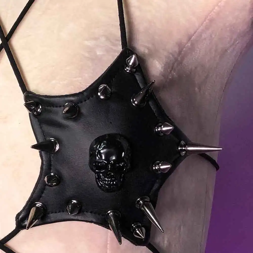 

Топ-халтер в стиле эмо-панк-рок, кавай, Y2K, готика, ручной работы, для E-Girls, эко, 90-е, гранж, харадзюку, клубная одежда