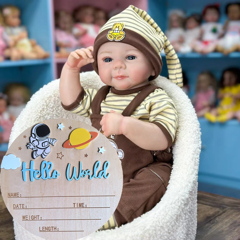 

Имитация куклы реборн, 50 см, полностью из мягкой резины, праздничный подарок, кукла, игрушка, кукла, может сидеть или лежать LY-020