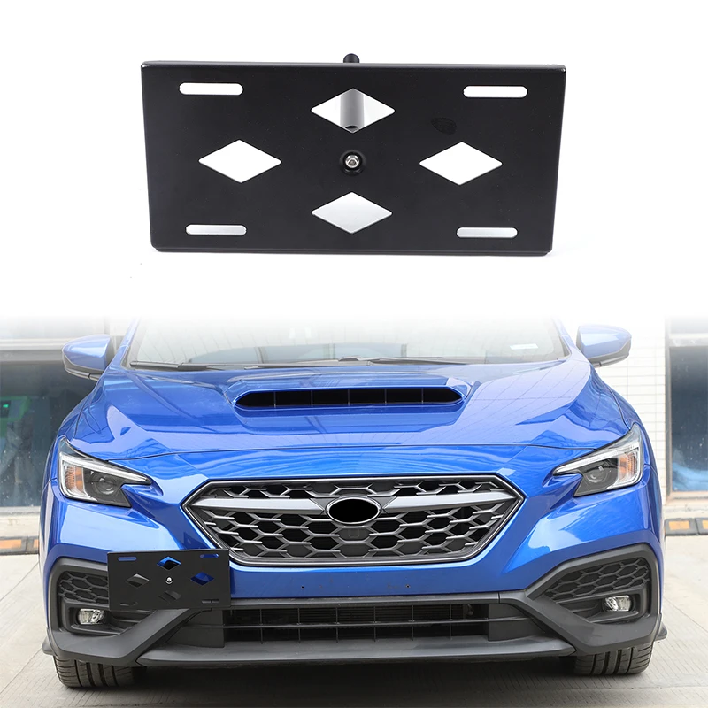 For Subaru WRX 2021-2023 License Plate Bracket Front Tow Hooks License Plate Mount License Plate Frame