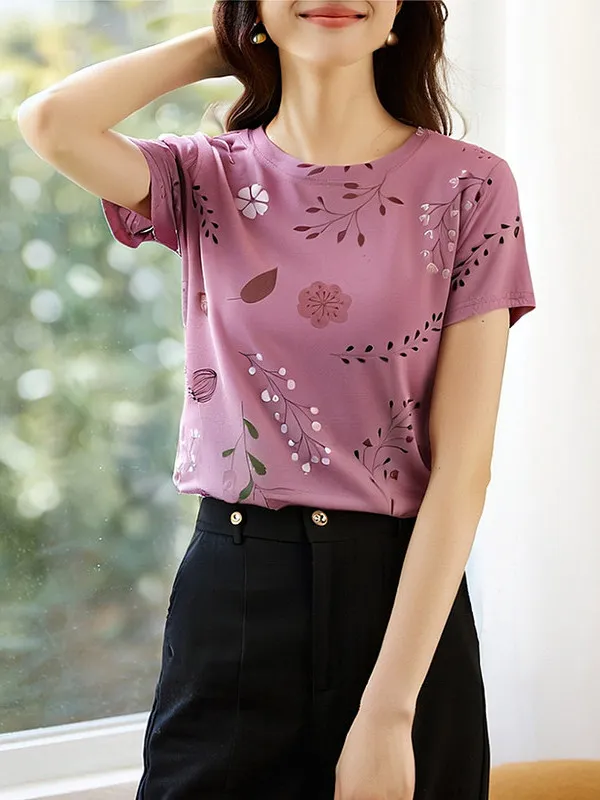 

Летняя тонкая женская футболка с коротким рукавом, свободная, с принтом, креативная, универсальная, легкая, из полиэфирного волокна, в повседневном стиле