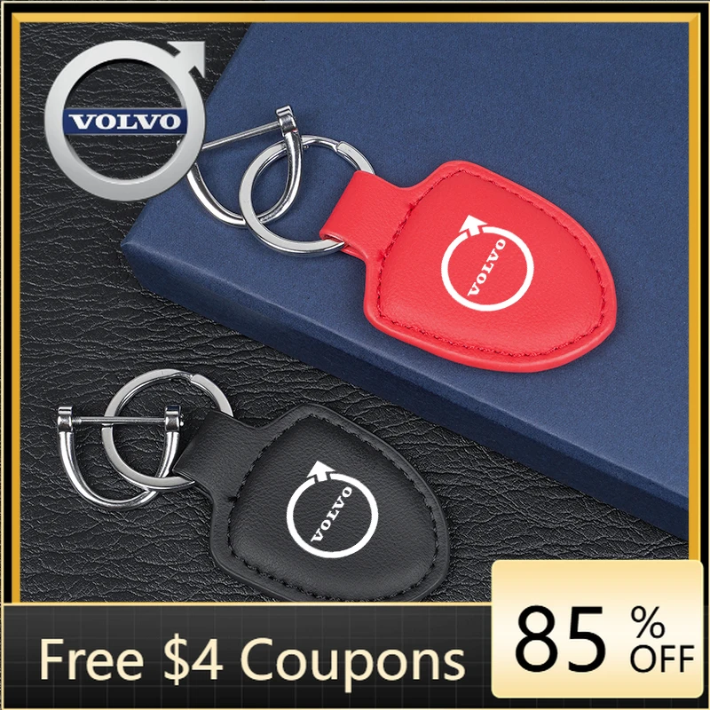 

Чехлы на руль, брелоки с эмблемой автомобиля, кожаные брелоки-подвески, декоративные аксессуары для Volvo ES90, EC40, EX40, EM90, XC90, V90, V60, XC60, V40 S