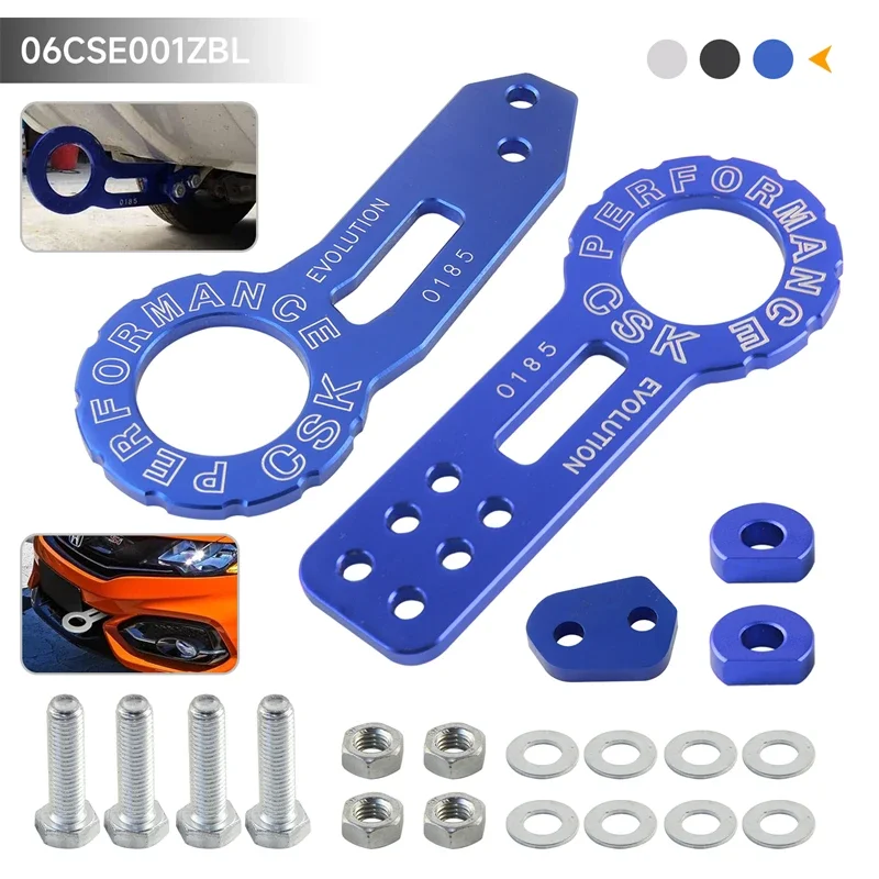 

Анодированная заготовка с ЧПУ JDM спереди и сзади, гоночный буксировочный крюк, комплект прицепа, алюминиевый универсальный подходит для Honda/Toyota/Mitsubishi/Mazda/VW