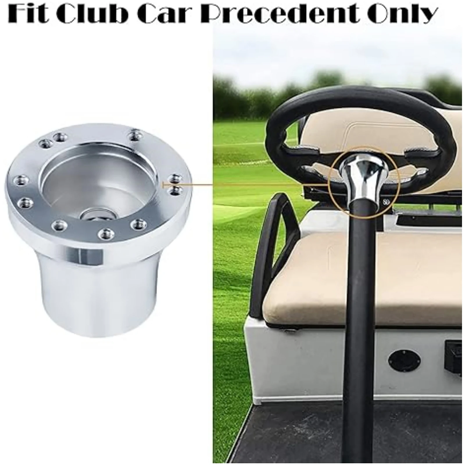 

1 Set Metal Steering Wheel Adapter For Golf Cart Club Car Precedent&Tempo Car Steering Wheel Hub Adapter Connector Accessories