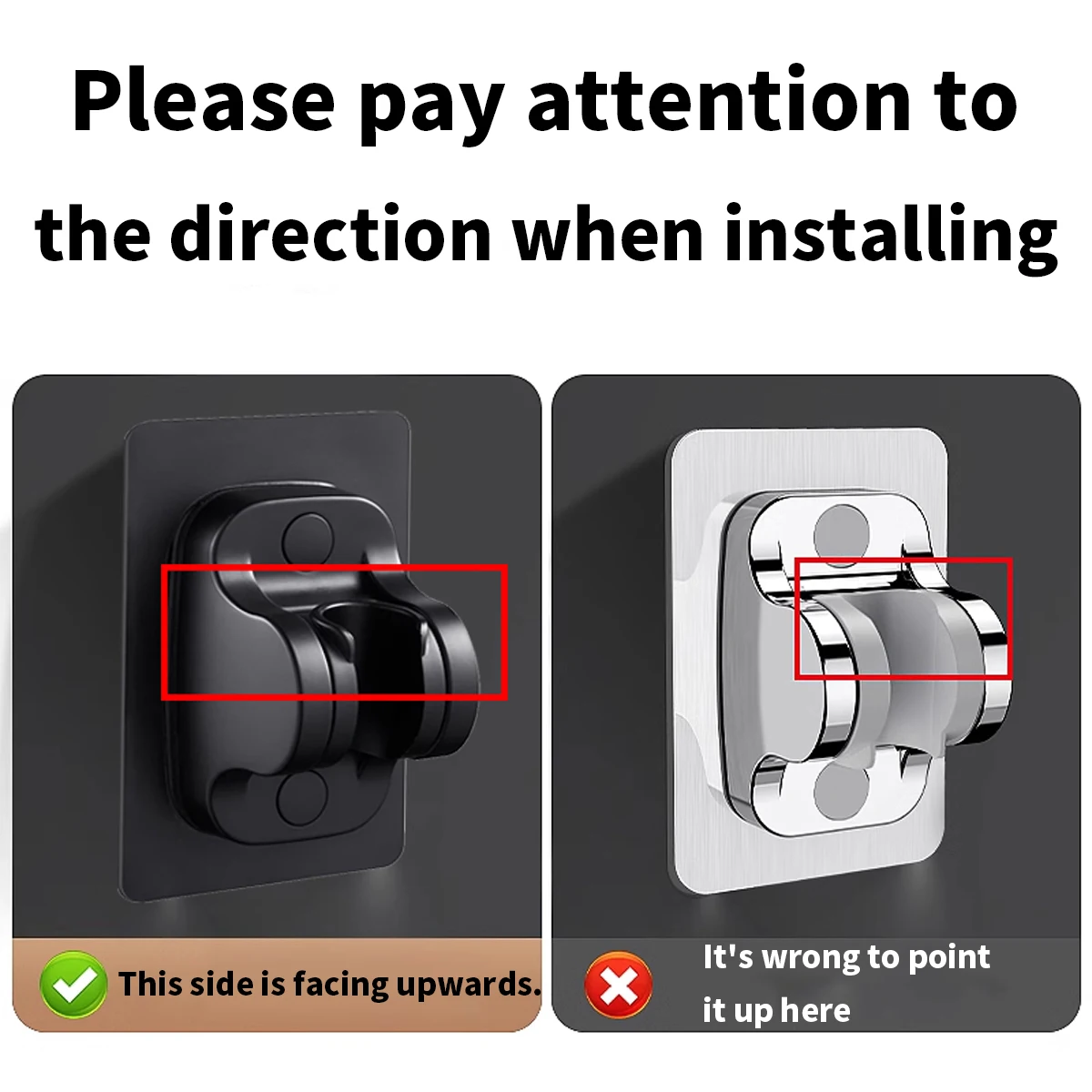 Universal Showerhead Holder Wall Mounted Punch Free Household Adjustable Shower Bracket Self Adhesive Bathroom Accessories
