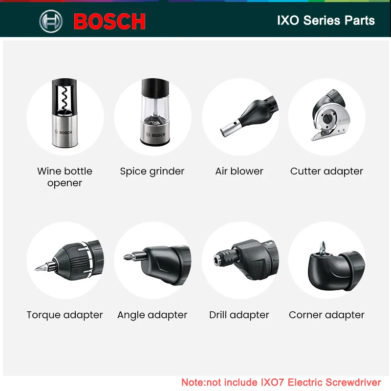Imagem -02 - Bosch Ixo Chave de Fenda Elétrica Acessórios Ferramentas Elétricas Multifuncionais Doméstico Pequeno Acessório Ixo7 Variedade Acessórios