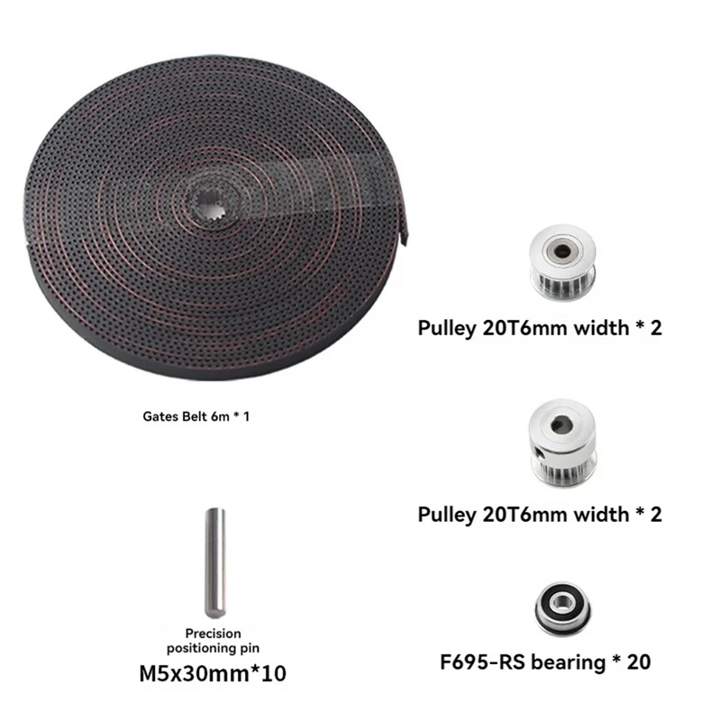 3D-Drucker Zero G Mercury One.1 Motion Kit mit 6M Riemen Hochwertige Lagerrolle 3D-Druckerteile-T44C