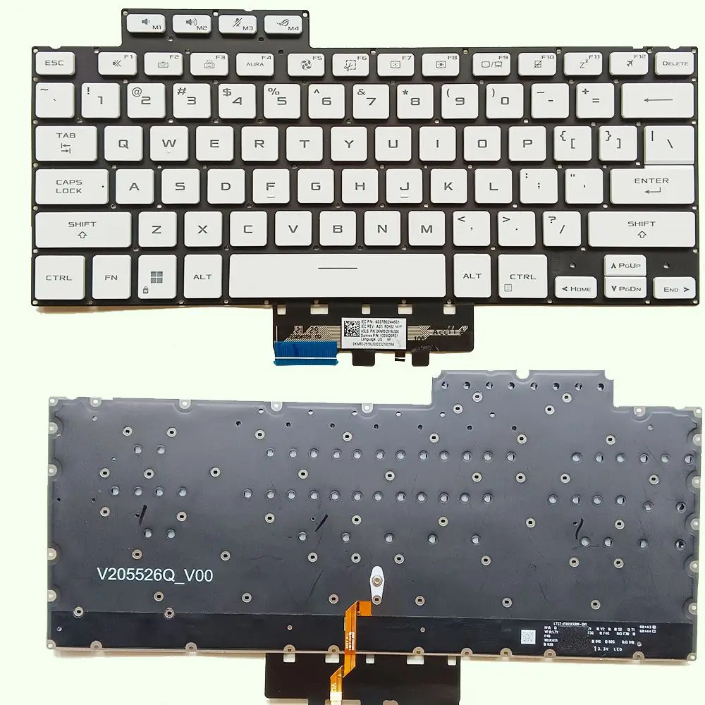 

Keyboard for ASUS ROG Zephyrus G14 GA402 GA402XU GA402XY GA402XV GA402XZ GA402R GA402RJ GA402RK White RGB backlit US/Russian