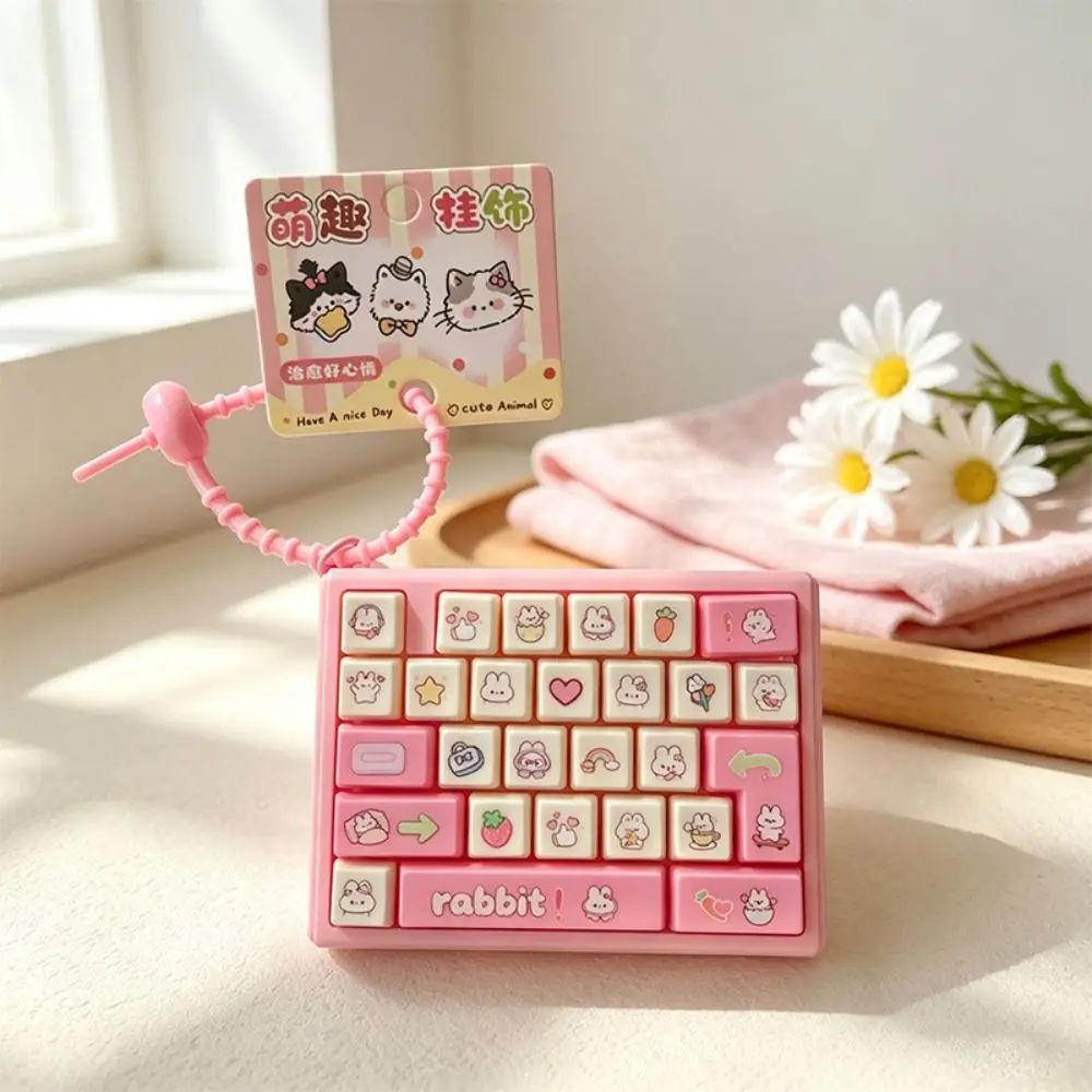 26 Key Decompression Button Toy Creative Style Cute Design Mini Keyboard Pendant Bag Hanging Ornament Small Gift