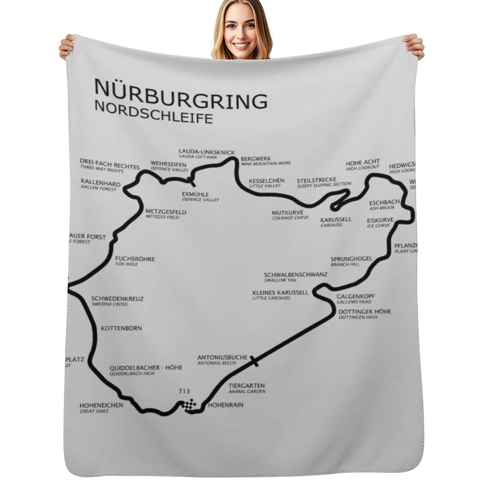 

The Nurburgring - Nordschleife Throw Blanket Bed Fashionable Sofa Luxury Designer Heavy Blankets