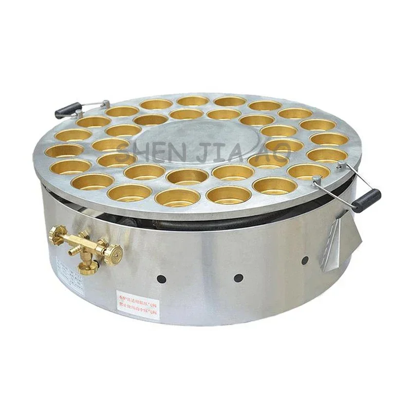 

Бытовая 220 В FY-32H.R газовая круглая машина для производства красной фасоли 32 отверстия настольная газовая вращающаяся машина для торта с красной фасолью