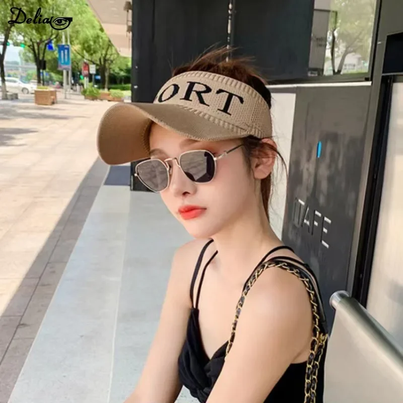 Sun Hat Women Baseball Cap Summer White Sun-Proof Caps Hat Tennis Empty Outdoor Sport Seaside Visors Golf