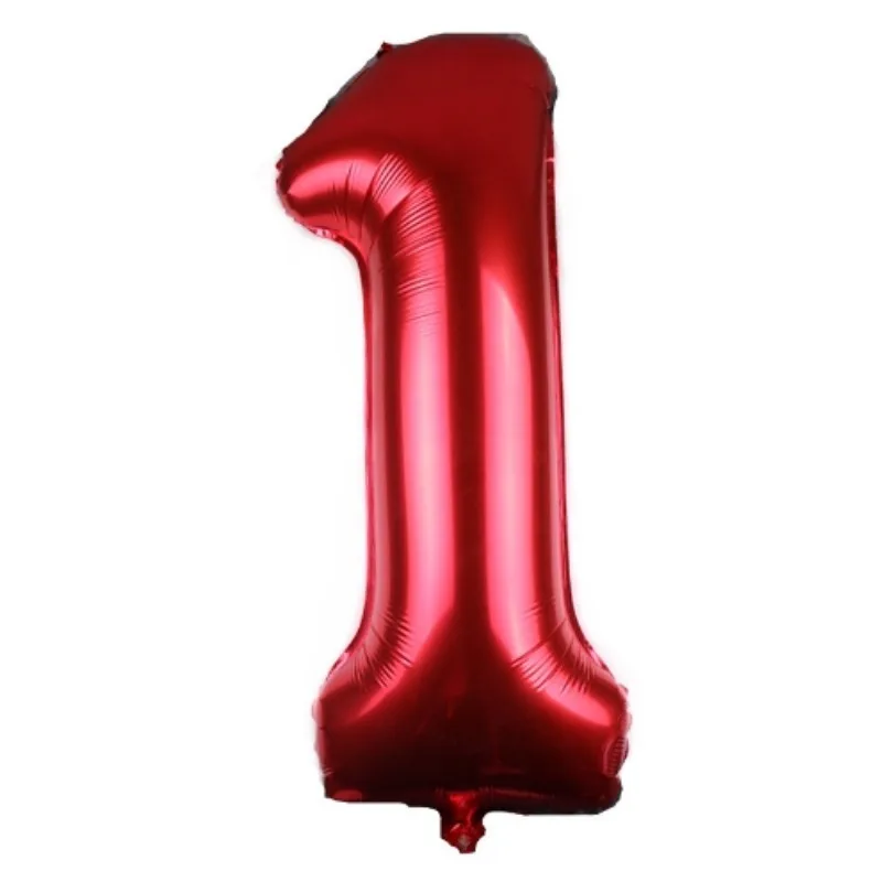 Disney 40 inch red numeral slim body American version birthday party decoration floating balloon