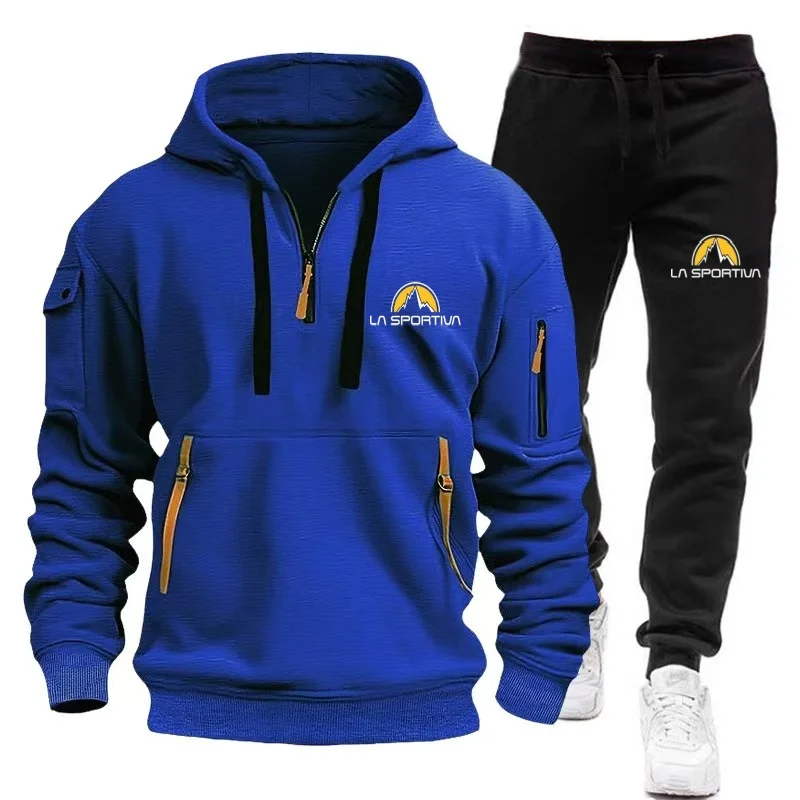 Spring and Autumn New Zipper High Quality Hoodie Fashion Printed Casual Sportswear Sportswear Outdoor Fitnessmen and women Set