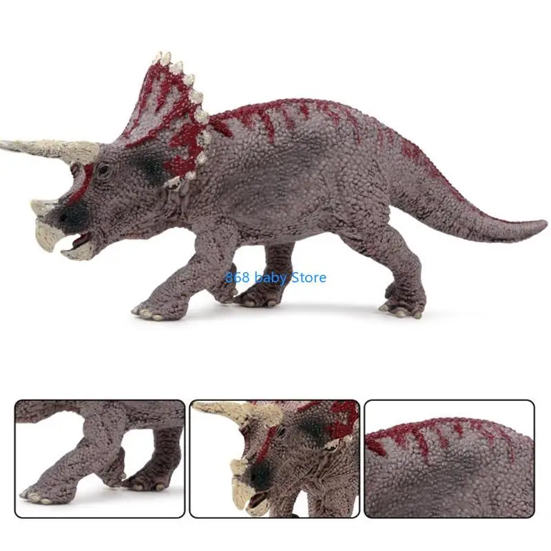 29ee 7.5 pollch Dinosaur Action figure animali realistici realistici triceratops figurina da scrivania interattiva toppers