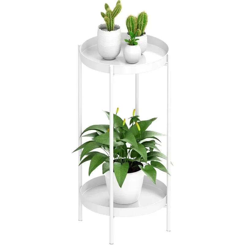 Plant Stand Indoor Outdoor - Metal Flower Pot Holder Table Tall Potted Rack Organizer Rustproof Plant Display Shelf For Home