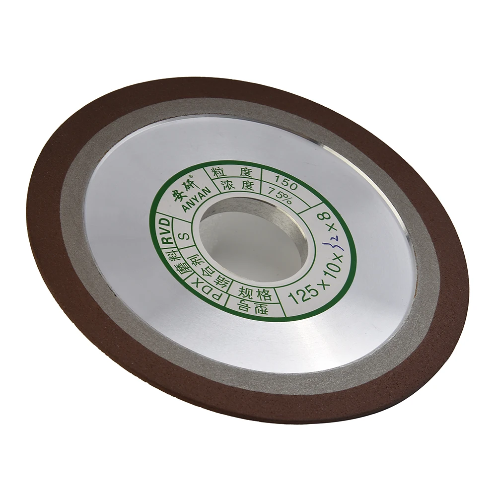 Sawtooth Grinding wheel Tool Accessories Silver+Brown Single-sided 1-Tapered Alloy Grit 180 Hard Steel Polished