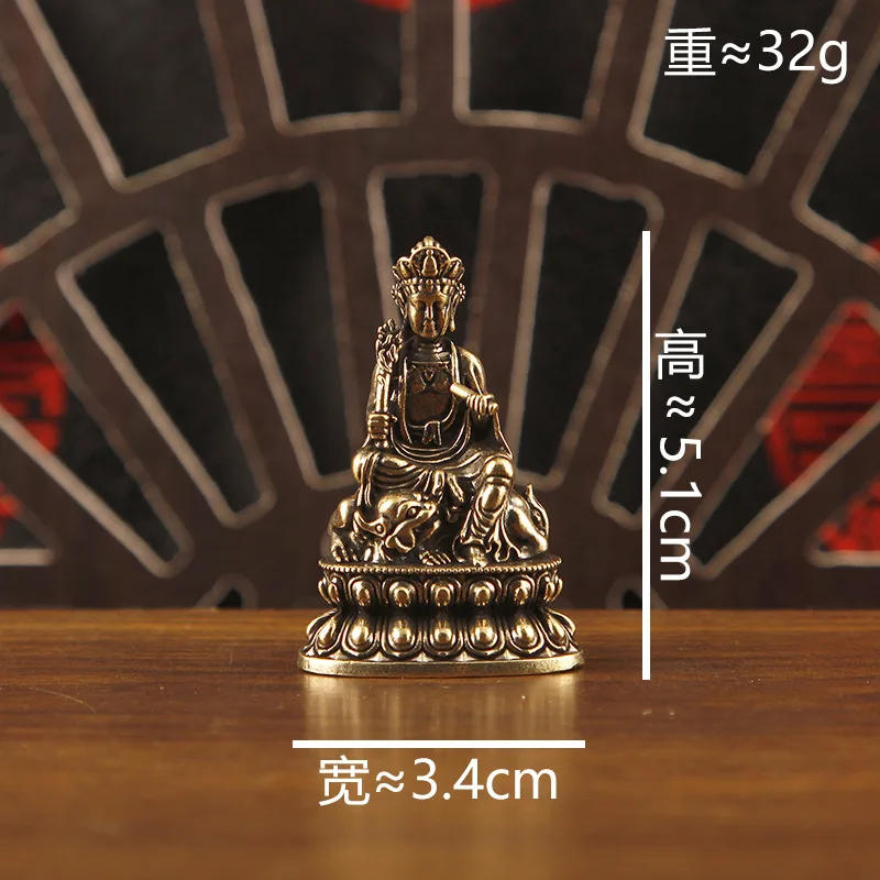 1/8 Brass Eight Guardian Buddha Statues Ornament Guanyin Motionless Mingwang Bronze Buddha Statue Home Tabletop Ornament