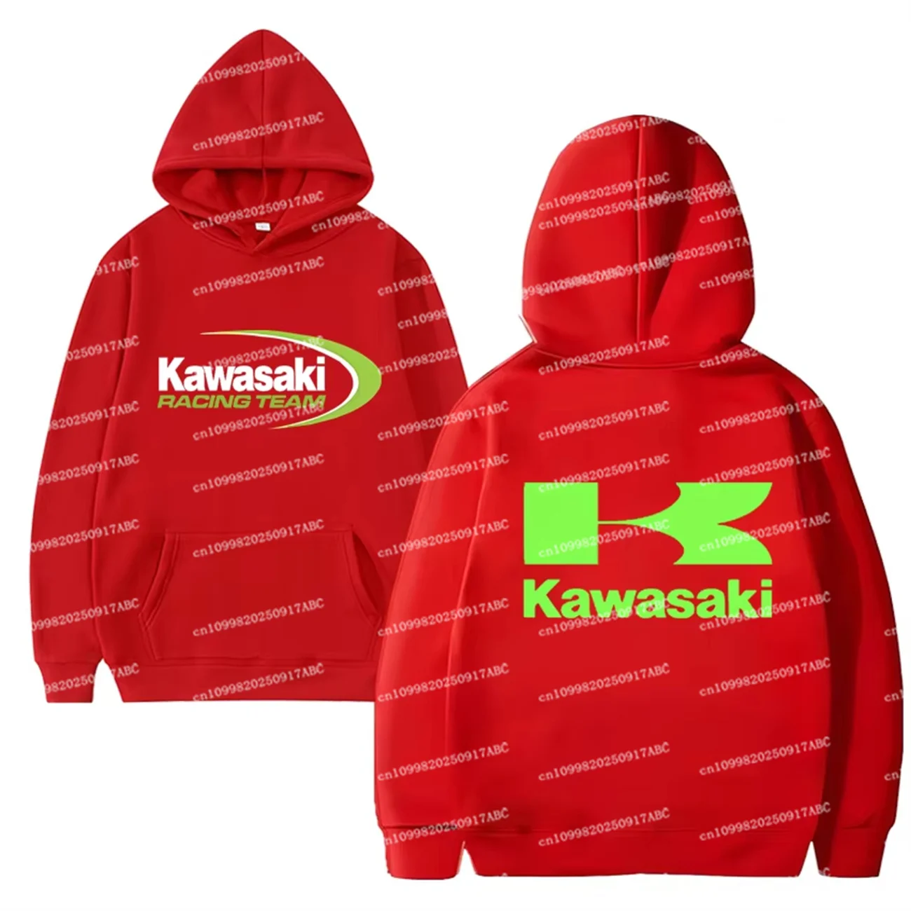 (كاواساكي) كاواساكي هوديي نينجا فريق السباق شعار الرجال هوديي Y2K الربيع والخريف موضة ملابس رياضية رجالية المرأة هوديي #2