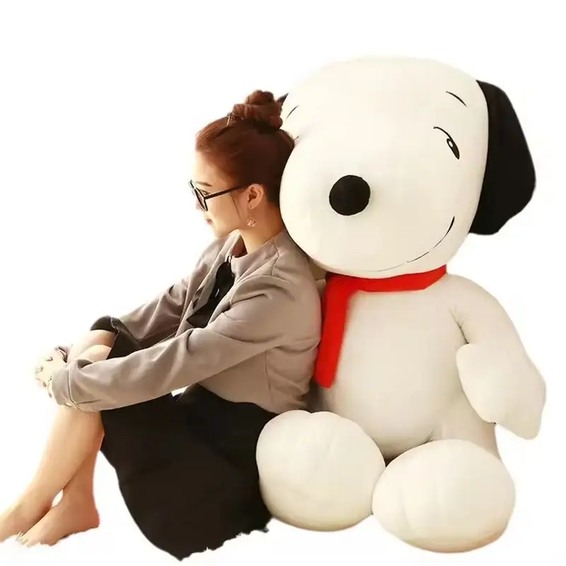 Kawaii ukuran besar Snoopy mainan mewah putih anjing lembut bantal boneka kartun hewan hadiah ulang tahun untuk pacar anak-anak menghias