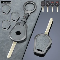 2 3 4 Buttons Metal + Leather Car Key Cover Case Fob Skin Holder for Nissan Sunny Tiida March Murano Teana Sylphy Livina Qashqai