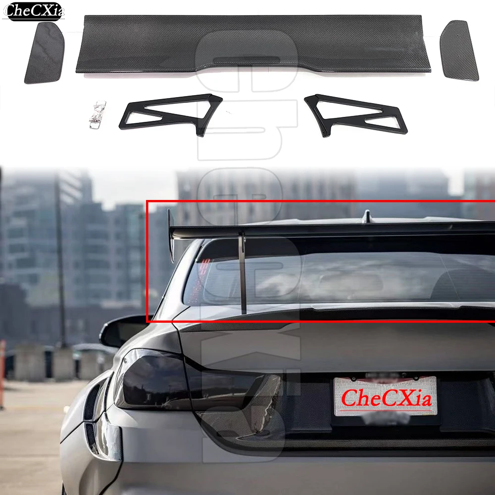 Suitable For BMW Sedan M2 M3 M4 Models Universal RKP Style Carbon Fiber Rear Spoiler Aluminum Alloy Bracket Fixation