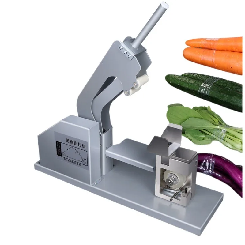 

Semi Automatic Vegetable Bundling Machine PE PVC Film Strapping Tool For Supermarket Fresh Produce Packaging Manual Press