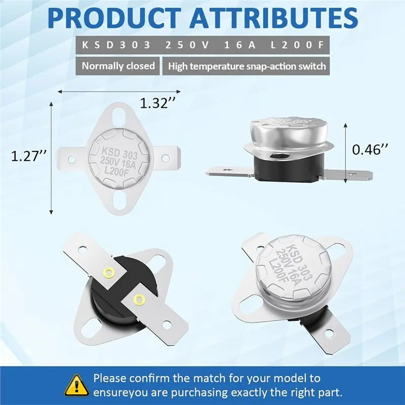 DT17 High Limit Switch SRV230 0900 for Quadra Fire Classic Bay 1200i Pellet Stove Snap Disc 2 Safety Sensor Thermodisc