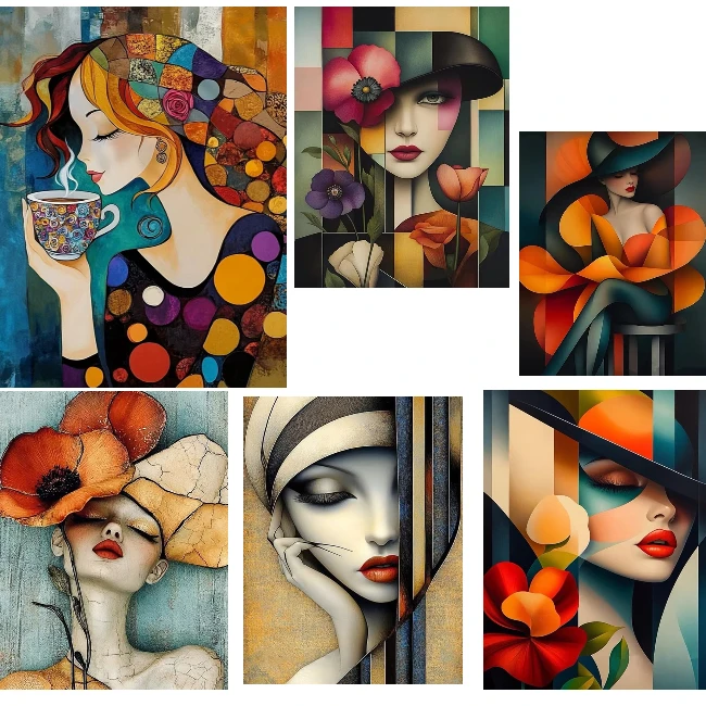 

Пазлы 500/1000/1200/2000 элементов: Элегантные женские портреты. Семейные игры для игровой комнаты, спальни, домашнего декора, подарок.