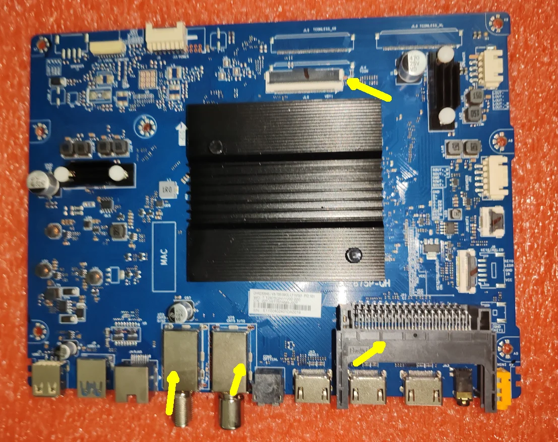 

CV2875P-QH 4K WiFi TV motherboard, physical photo, tested, there are 5 different interfaces, check the photo and ship