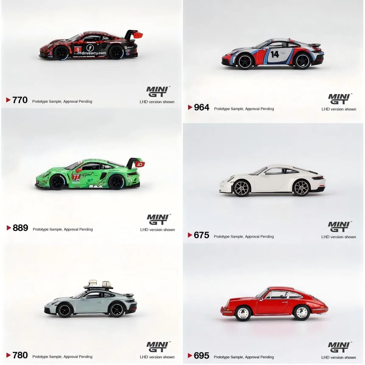 إس إم مينيجت 1/64 963 # 75 911 # 77 AO 992 رياضة السيارات GT3 R # 27 28 # 7 901 minigt 889 مجموعة معدنية نماذج سيارات مصنوعة من خليط معدني مصبوبة