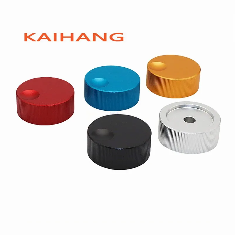 1PCS Aluminum Solid Knob Potentiometer Knob Power Amplifier Stereo Knob Medical Equipment Knob Cap 32x13mm Circular Hole 6mm