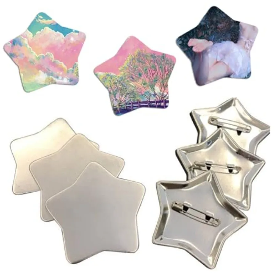 

Набор для изготовления значков своими руками: пресс для значков 58x58 мм, резак для бумаги и 100 компонентов (2.28x2.28 дюйма) для Pho