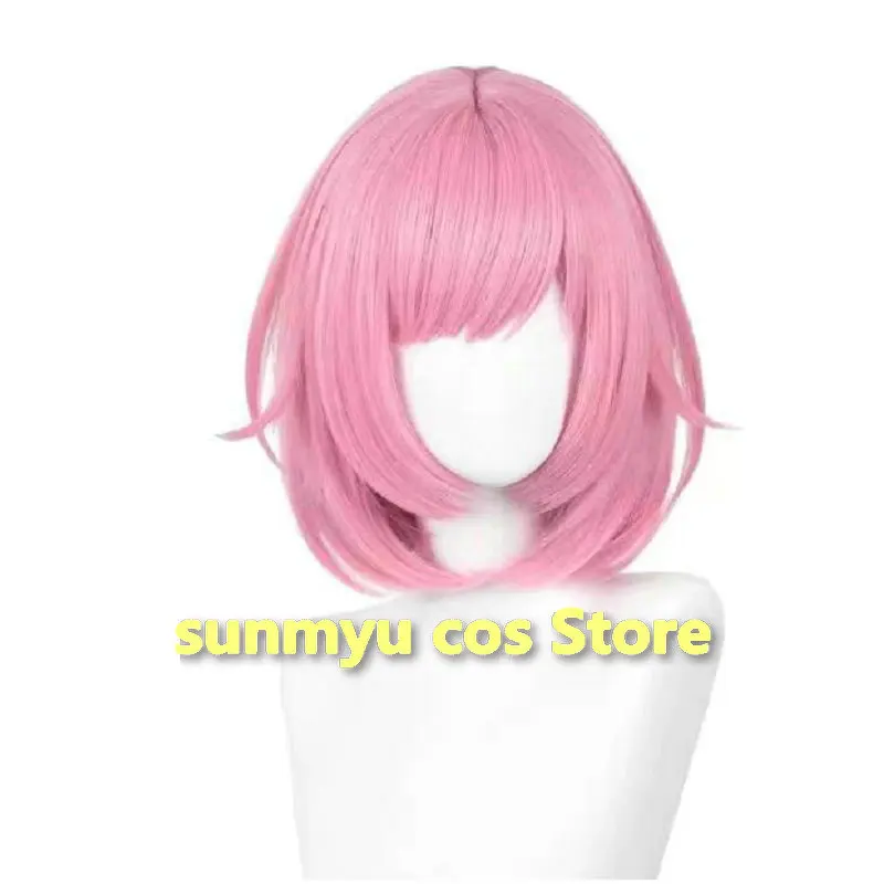 

Красочное выступление проекта Sekai. Парик для косплея Otori Emu, короткий парик, розовые волосы