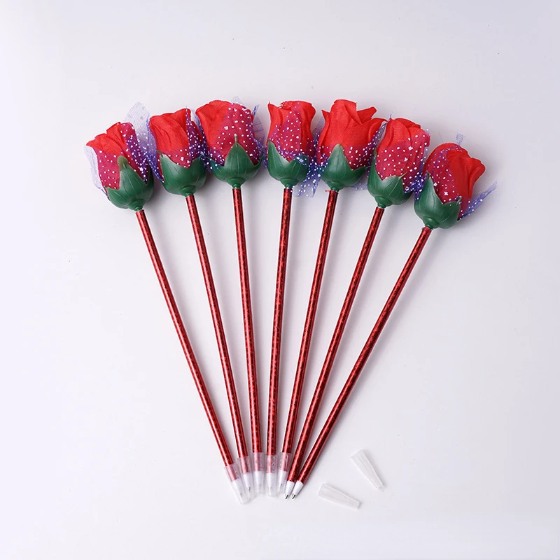 Wholesale 24 Pcs Big Red Rose Ballpoint Pens - Perfect for Gifting and Personal Use Valentine\'s Day Flower