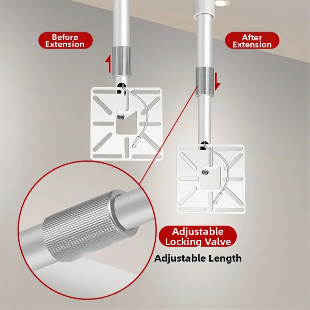 39 to 120 cm Adjustable Telescopic Camera Bracket for Security Monitoring with Full Angle Adjustment Capability