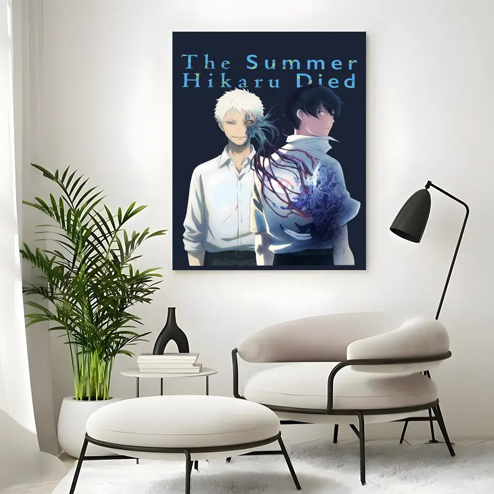 Manga The Summer Hikaru Died Poster, selbstklebender Kunst-Aufkleber aus wasserfestem Papier, Kaffeehaus, Bar, Zimmer, Wanddekoration – Detail 8