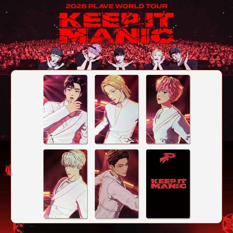 Yejun Noah Bamby Eunho PLAVE 2026 World Tour KEEP IT MANIC LOMO Card Ha Concert Merch Collectible Photo Cards for Fans Sovuenir
