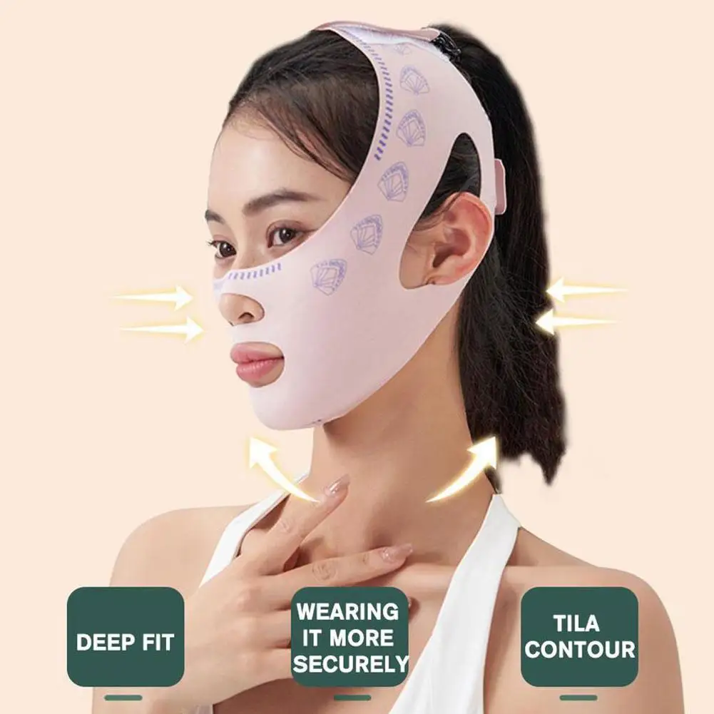 뷰티 페이스 스컬프팅 수면 마스크, 이중턱 감소, V라인 슬리밍 페이스 마스크 벨트, 재사용 가능한 페이셜 쉐이핑 리프팅 스트랩