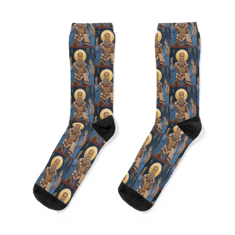 

St Athanasius Socks Sports Stockings summer Non-slip Socks Male Women's