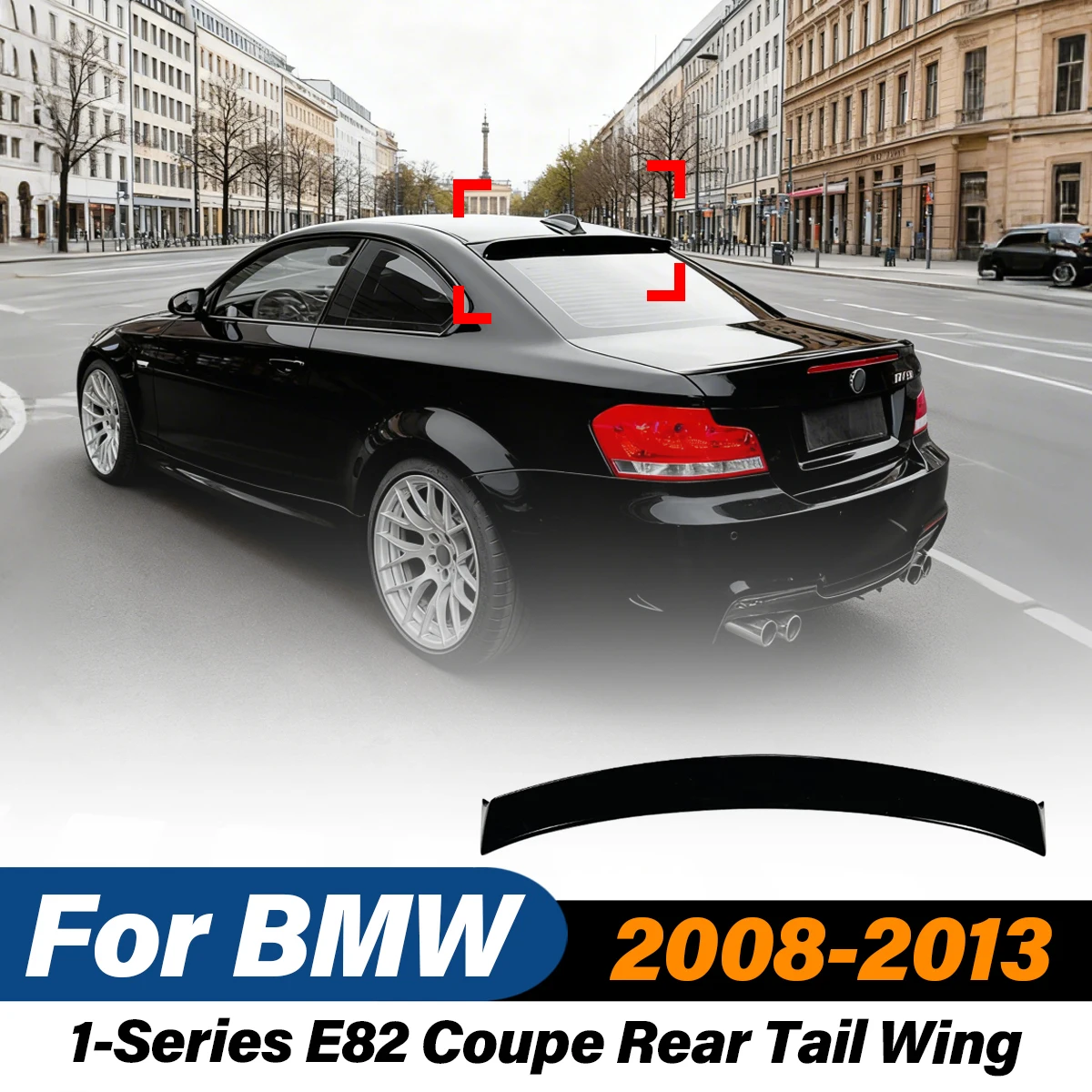 

For BMW 1-Series E82 Coupe 2008 2009 2010 2011 2012 2013 Rear Roof Spoiler Tail Splitter Diffuser Fixed Wing Car accessories